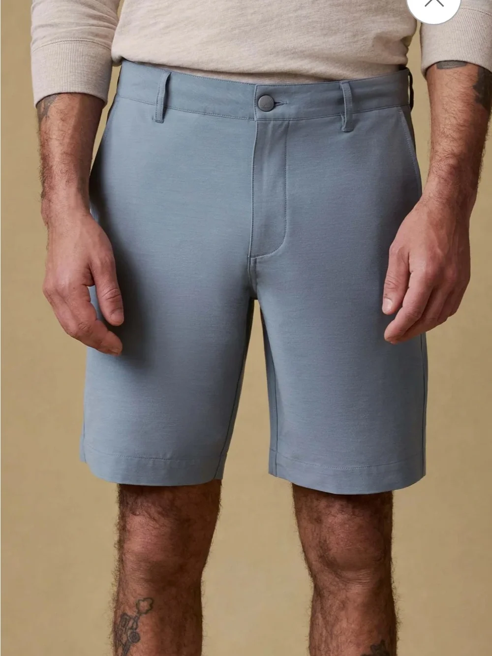 Faherty - All Day Belt Loop Shorts. 9 inch inseam. Light Blue. Size 38. MSC0012